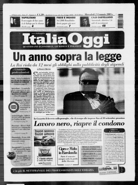 Italia oggi : quotidiano di economia finanza e politica